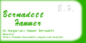 bernadett hammer business card